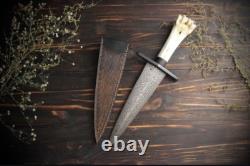 Custom Handmade Damascus Steel Dagger Knife