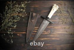 Custom Handmade Damascus Steel Dagger Knife