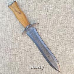 Custom Handmade Damascus Steel Dagger Knife Coal Forged Full Tang With Sheath Custom Handmade Damascus Steel Dagger Knife Coal Forged Full Tang With Sheath