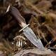 Custom Handmade Damascus Steel Guthook Hunting Dagger Knife With Sheath