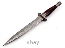 Custom Handmade Damascus Steel Hunting Combat Survival Dagger Knife