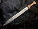 Custom Handmade Damascus Steel Medieval Viking Short Sword Dagger With Sheath