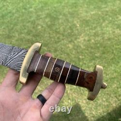 Custom Handmade Damascus Steel Needle Dagger SS WW2 Replica Style Dagger 16
