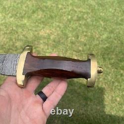 Custom Handmade Damascus Steel Needle Dagger SS WW2 Replica Style Dagger 16