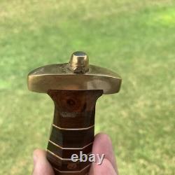 Custom Handmade Damascus Steel Needle Dagger SS WW2 Replica Style Dagger 16