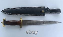 Custom Handmade Damascus Steel Needle Dagger SS WW2 Replica Style Dagger 16