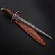 Custom Handmade Damascus Toothpick Dagger Hunting Knife With Leather Sheath