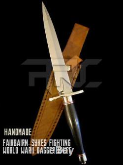 Custom Handmade Fairbairn Sykes Fighting World Warii Dagger Knife With Sheath
