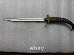 Custom Handmade Fix Blade Bayonet Knife With Animal Horn Handle from S. Africa