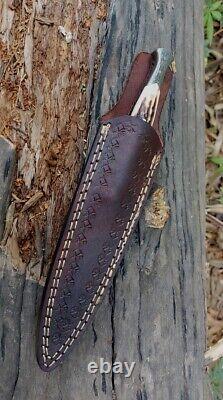 Custom Handmade Forged Damascus Steel Throwing Boot Knife Dagger Hunting 676