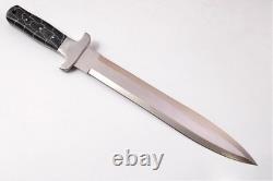 Custom Handmade Full Tang D2 Steel Combat Dagger Knife, Finger Tip Micarta