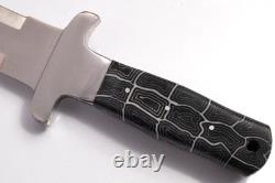 Custom Handmade Full Tang D2 Steel Combat Dagger Knife, Finger Tip Micarta