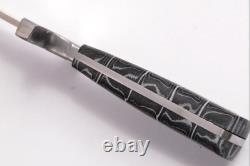 Custom Handmade Full Tang D2 Steel Combat Dagger Knife, Finger Tip Micarta