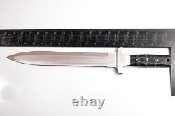 Custom Handmade Full Tang D2 Steel Combat Dagger Knife, Finger Tip Micarta