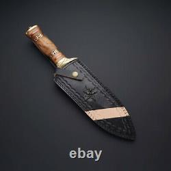 Custom Handmade Hand Forged Damascus Steel Dagger Knife Hunting Knife