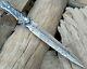 Custom Handmade Hand Forged Damascus Steel Hunting Double Edge Dagger Boot Knife