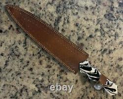 Custom Handmade Hand Forged Damascus Steel Hunting Double Edge Dagger Boot Knife