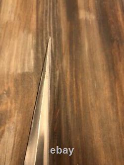 Custom Handmade In Arkansas Toothpick Dagger Knife Model 13-12 Tribute 70s 80s