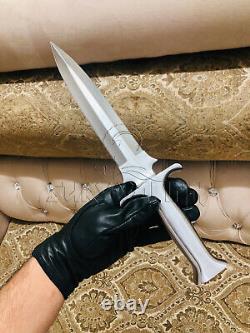 Custom Handmade Integral Dagger Knife Custom Integral Tactical Fighting Dagger