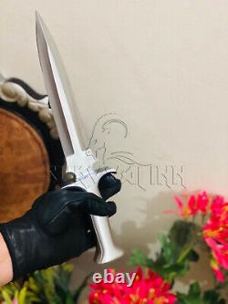 Custom Handmade Integral Dagger Knife Custom Integral Tactical Fighting Dagger