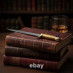 Custom Handmade Royal J2 Steel Dagger, Red Gem Pommel, engraved Handle