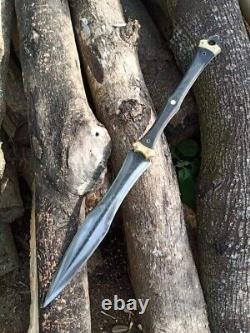 Custom Handmade Spring Steel 5160 Double Edge Zombie Dagger Knife Survival Knife