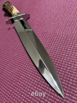 Custom Handmade Stag Dagger By Super Smith Jim Lofgreen. This Is A Monster Knife