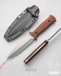 Custom Handmade Tactical Knife Dagger Inquizitor N690 Micarta Lkw