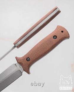 Custom Handmade Tactical Knife Dagger Inquizitor N690 Micarta Lkw