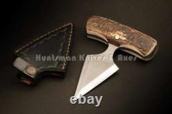 Custom Made 12C27 Steel Training/combat Dagger double edged withStag Horn Grip