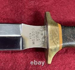 Custom Made BUCK Commando Dagger USA 1982 with Letter signed by Chuck Buck