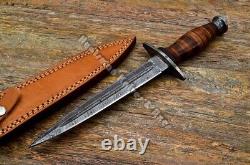 Custom Made Hand Forged Damascus Steel Fairbairn Sykes Fighting Dagger REPLICA