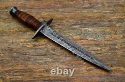 Custom Made Hand Forged Damascus Steel Fairbairn Sykes Fighting Dagger REPLICA