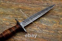 Custom Made Hand Forged Damascus Steel Fairbairn Sykes Fighting Dagger REPLICA