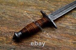 Custom Made Hand Forged Damascus Steel Fairbairn Sykes Fighting Dagger REPLICA