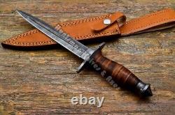 Custom Made Hand Forged Damascus Steel Fairbairn Sykes Fighting Dagger REPLICA