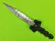 Custom Made Jim Ferguson Large Fighting Hunting Damascus Carved Knife Dagger