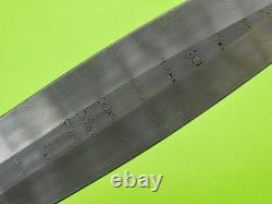 Custom Made JIM FERGUSON Large Fighting Hunting Damascus Carved Knife Dagger