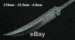 Custom Premium Mosaic damascus blank blade knife