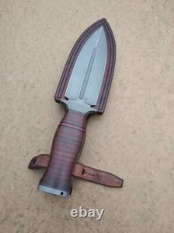 Custom handMade D2 Tool steel Dagger Blade Camping Survival Hunting knife, cover