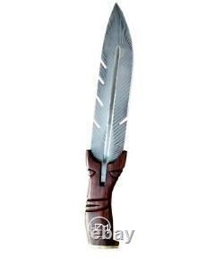 Custom handmade 12 knife, leaf shape knife Unique Designed Craftsmanship