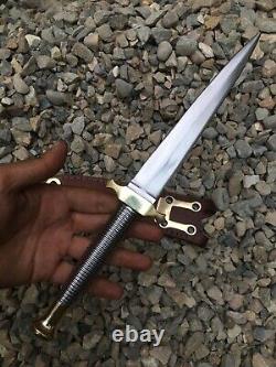 Custom made Fairbairn Sykes, Dagger Knife, Handmade Brass Guard and Pommel Knife