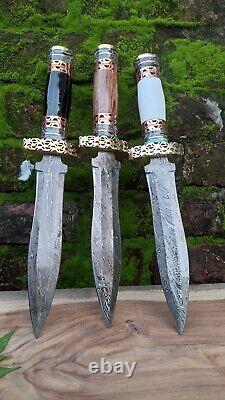 Custom resin handle Intigeral DAGGER knife survival scabbard