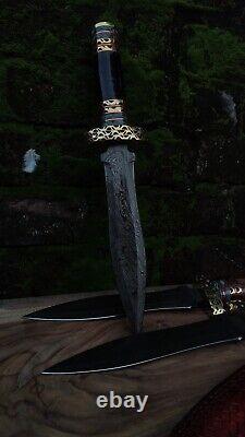 Custom resin handle Intigeral DAGGER knife survival scabbard