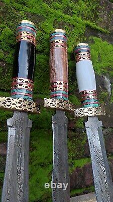 Custom resin handle Intigeral DAGGER knife survival scabbard