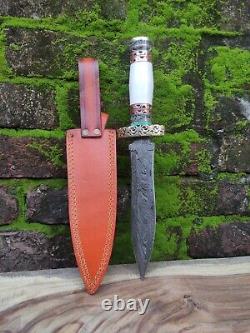 Custom resin handle Intigeral DAGGER knife survival scabbard