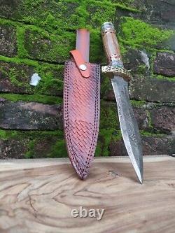 Custom resin handle Intigeral DAGGER knife survival scabbard