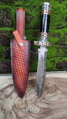 Custom resin handle Intigeral DAGGER knife survival scabbard