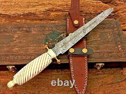 Customized Damascus Knife With Box Royal Dagger With Box Knife With Sheath