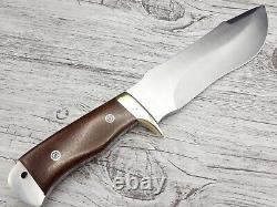 D2 Custom Camp Hunting Movie Combat Dagger Bowie Knife Micarta Handle & Sheath